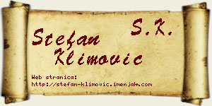 Stefan Klimović vizit kartica